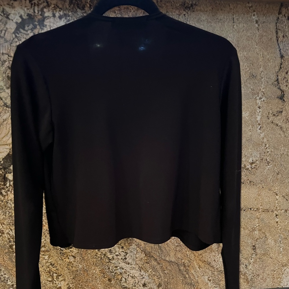 Sympli Black Cropped Open Cardigan Size 6